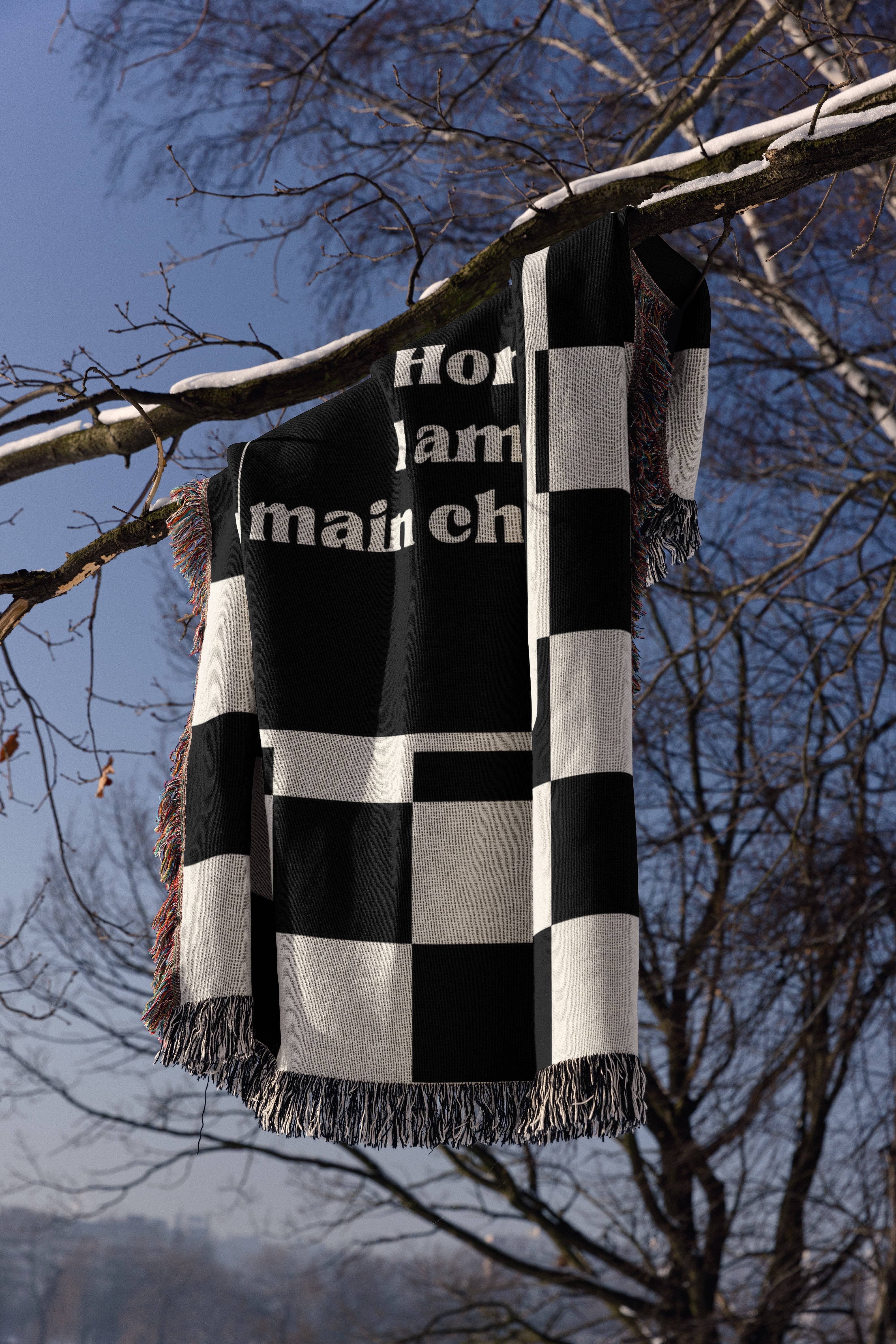 MagicMerchEmporium - Wholesale Throw Blanket - Honey, I Am the Main Character" Woven Throw Blanket2