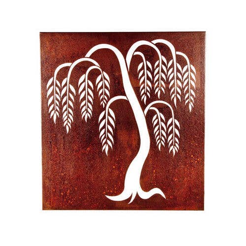 Décoration murale de jardin en métal Weeping Willow Box pour la vente par Overwrought