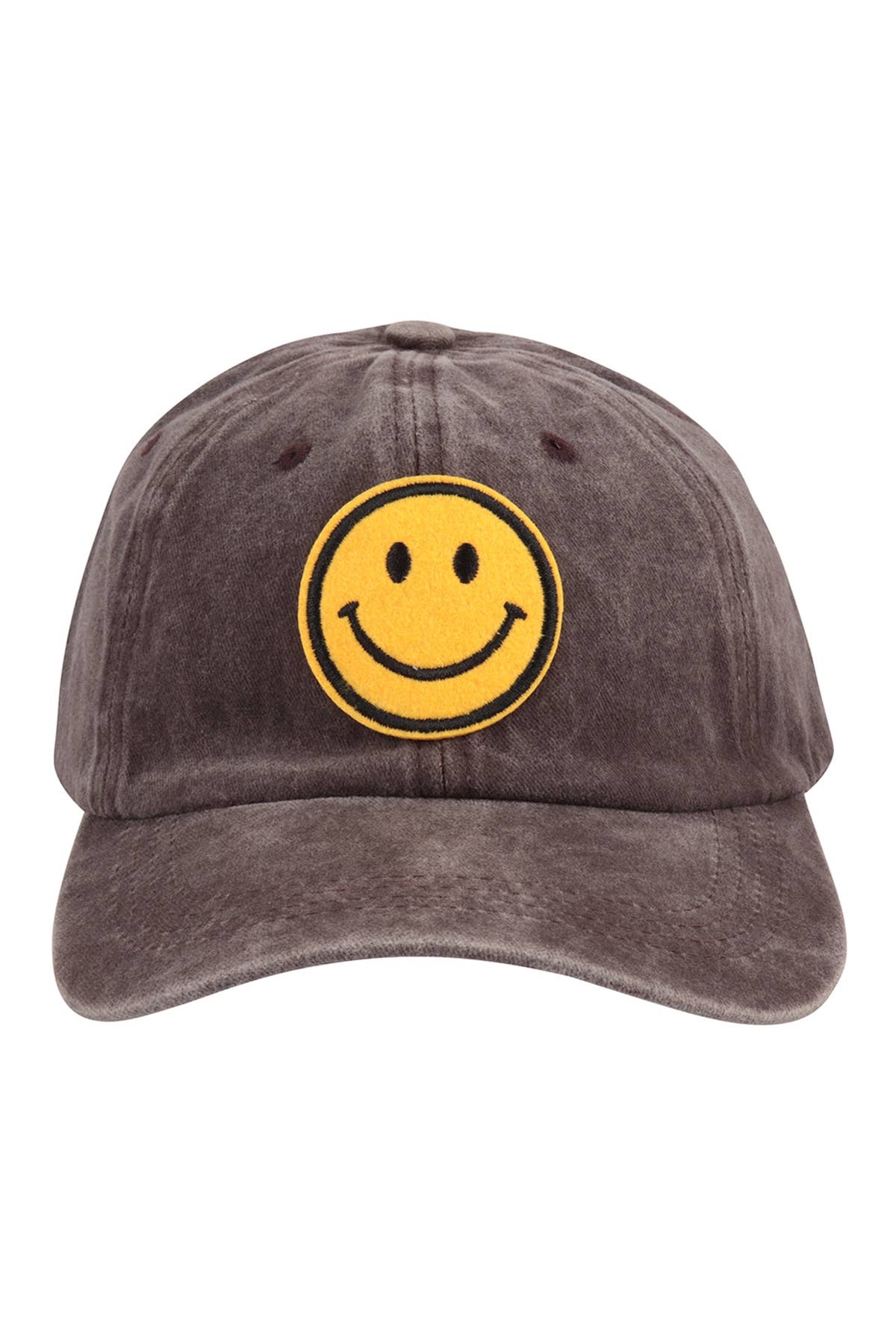 Love and Repeat - Vente Casquette de baseball – femme - CASQUETTE TENDANCE DÉLAVÉE À L'ACIDE SMILEY0