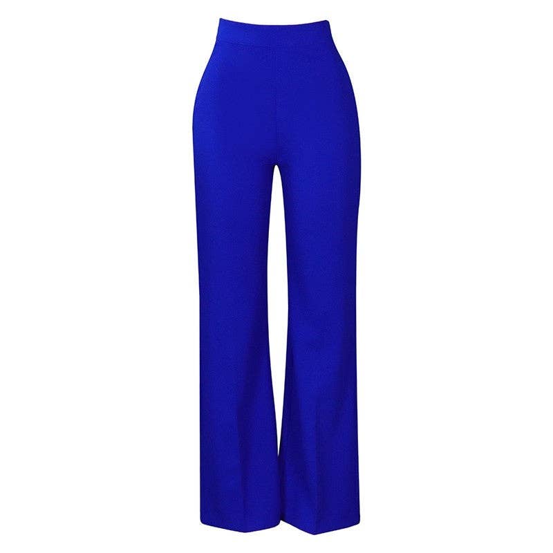 Sheer Trend - Wholesale Pants - Women's - Solid Color Fashion Casual Large Size Wide Leg Pants2