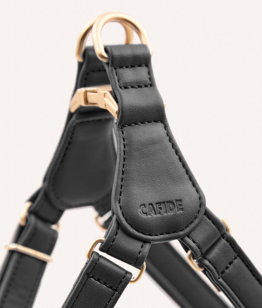 CAFIDE - Wholesale Pet Harness - Dog - "Step In" Vegan Leather Harness Black, Jala1
