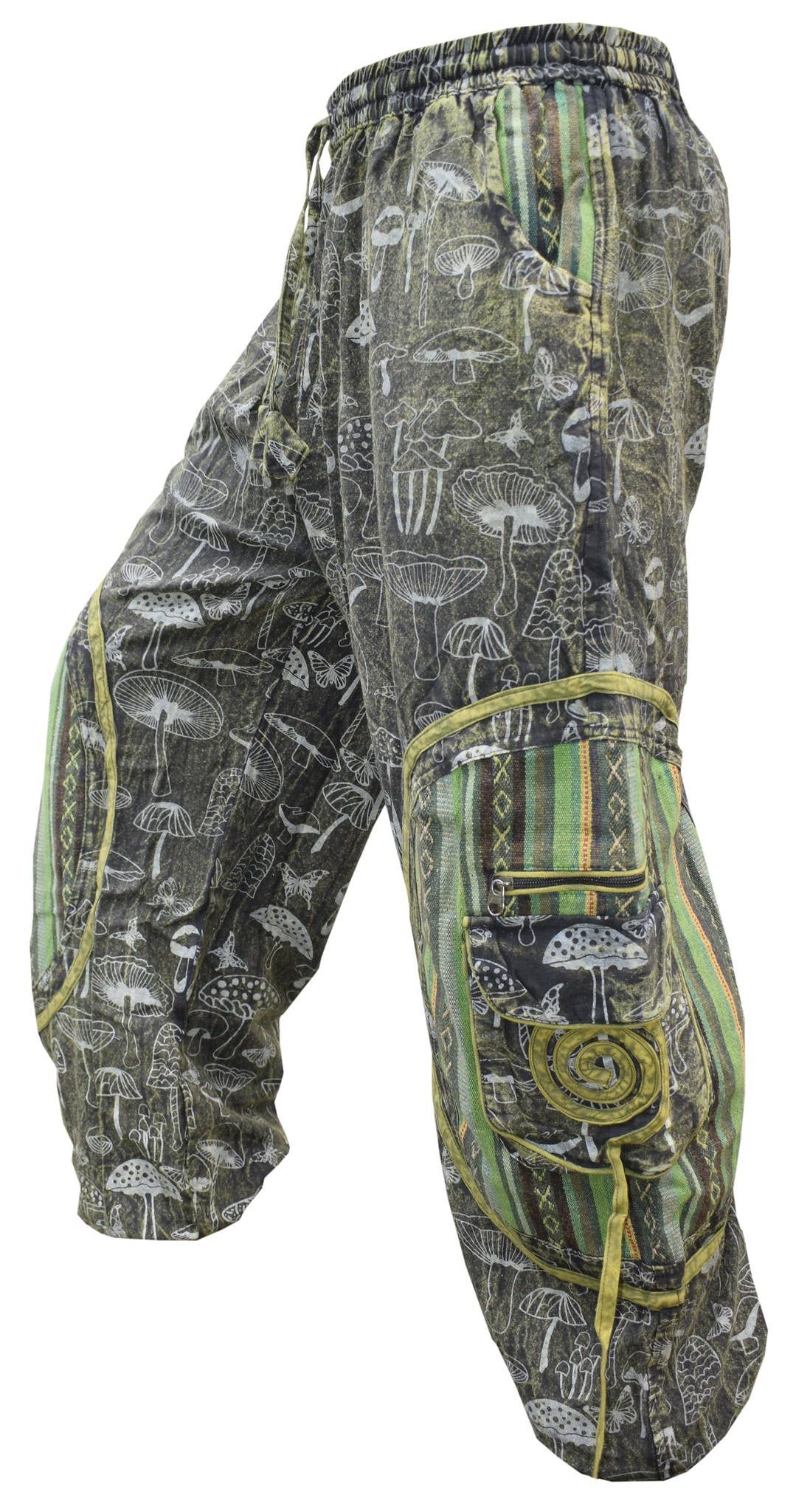 Gheri – Engroshandel Bukser - Unisex – Svampeprint Chakra Broderi Ali Baba Løstsiddende Bukser6
