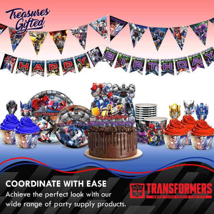 Treasures Gifted - Wholesale Disposable Cup - Transformers Autobot Cups - 8pk - Party Supplies