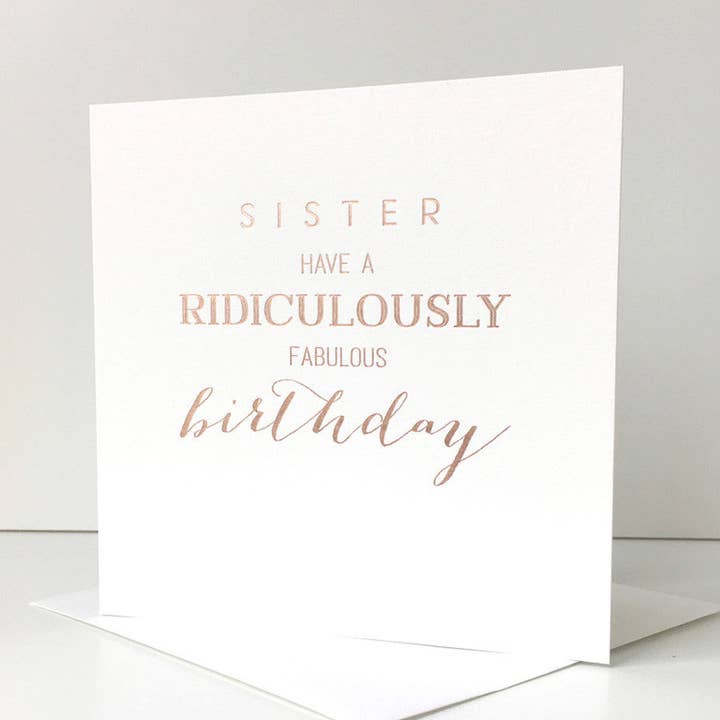 Sister Birthday Card PC22 for wholesale by Megan Claire