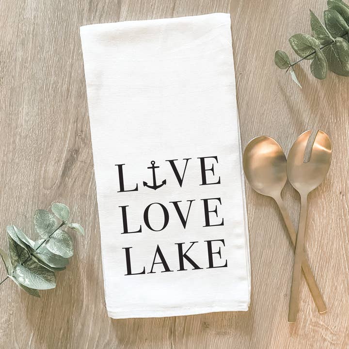 Live Love Lake - Cotton Tea Towel for wholesale by Lissi Designs