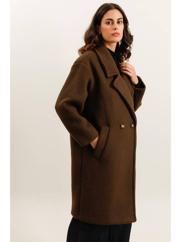 la maison des fibres naturelles - Wholesale Fur/Faux Fur Coat - Women's - Chic long coat 9935 100% Polyester11