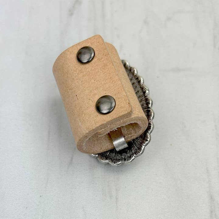 Western Elite Jewelry - Wholesale Pendant/charm necklace - WRS240615-16 Silver metal with black turquoise stone wild rag slide2