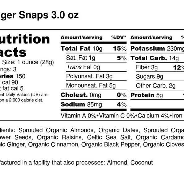 Livin Spoonful - Wholesale Cookie - GINGER SNAPS2