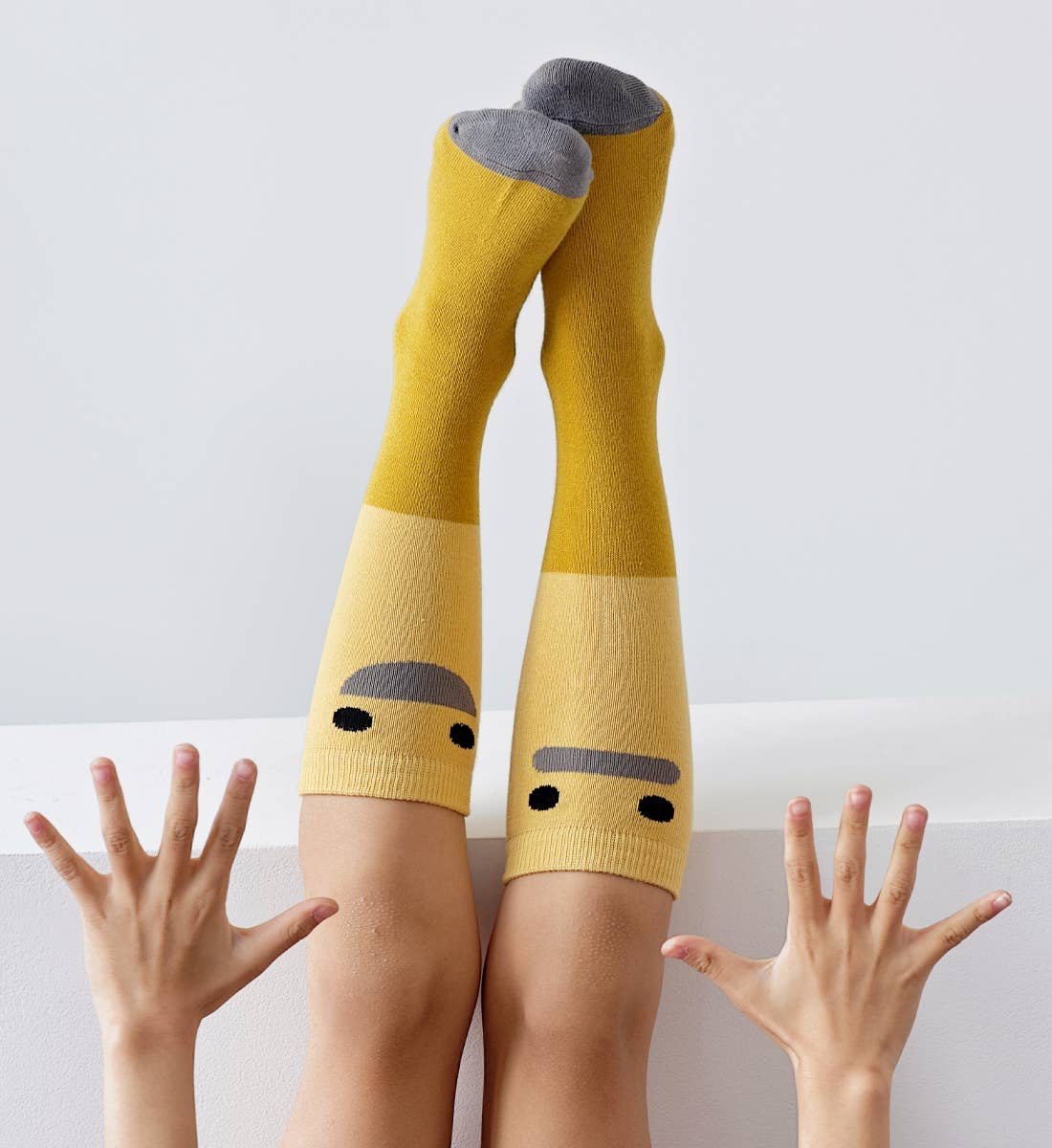 BOXBO - Wholesale Socks - Kids - Chaussettes hautes Wistiti Jaune5