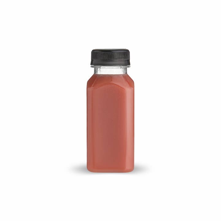 Hammont - Wholesale Food Storage Container - Clear Bottles PET SQUARE with black lid (24 pack!)