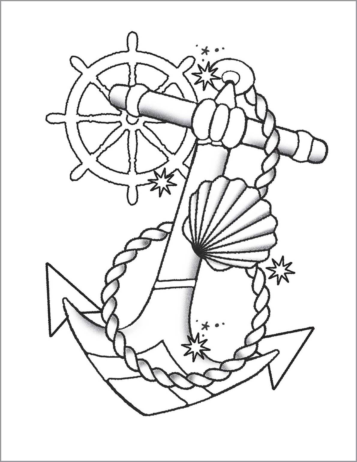 Sourcebooks - Wholesale Coloring Book - Adult - Vintage Tattoo Designs4
