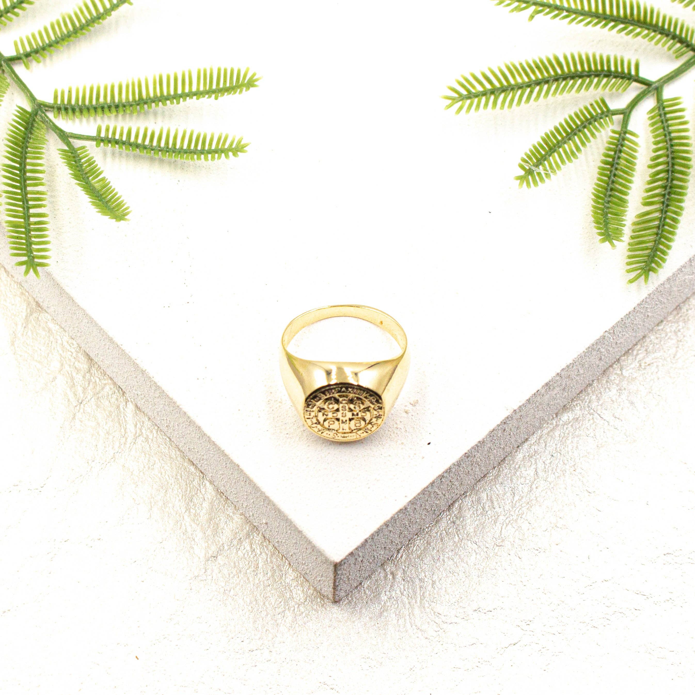 Cherie by Cherie - Wholesale Signet Ring - Saint Benedict Medal Ring for Man, Saint Benedict Exorcism Ring2