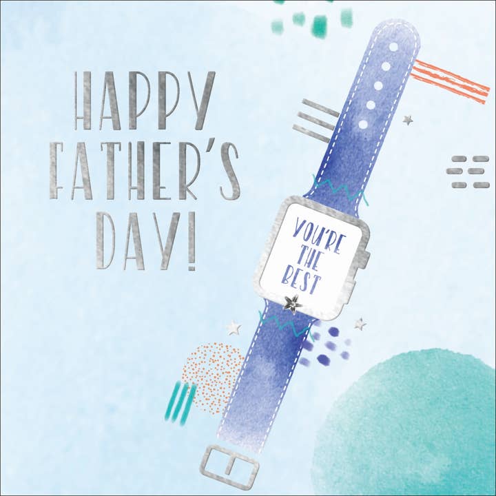 Happy Father's Day, You're the Best, Handmade Greeting Card for wholesale by The Handcrafted Card Company