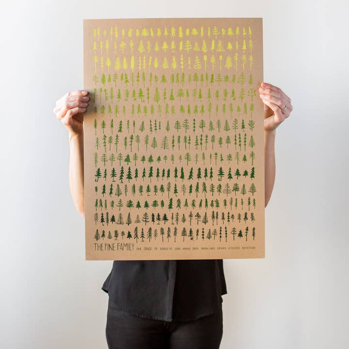 Brainstorm - Wholesale Art Print - The Pine Family Print on Kraft0