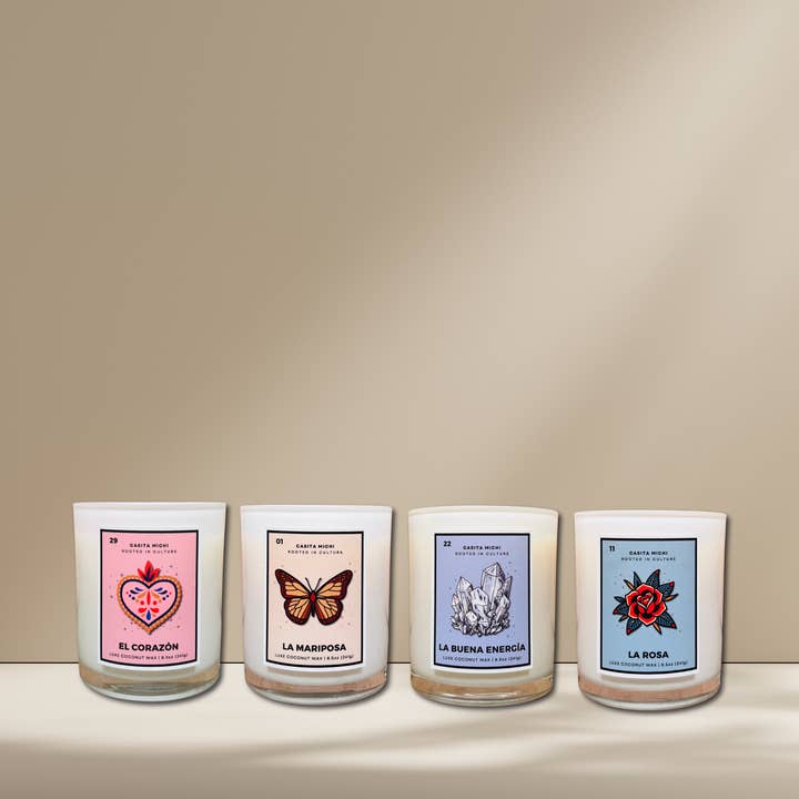 CASITA MICHI - Wholesale Jar/Filled Candle - El Corazón | LoterÃa-Inspired Candle, 8.5oz