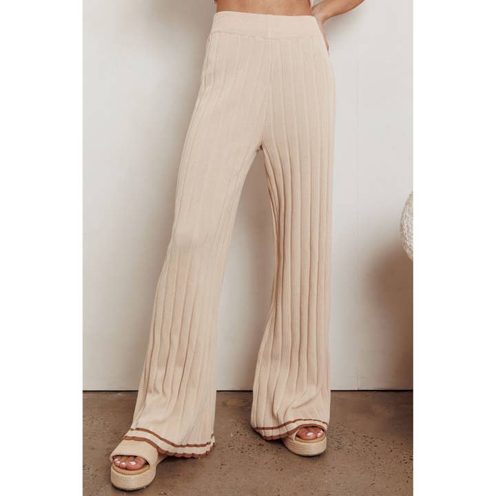 One and Only Collective - Venta al por mayor Conjuntos de top y pantalón (NO para estar en casa) - Mujer - CONJUNTO DE CAMISA Y PANTALONES DE PUNTO DE DOS PIEZAS