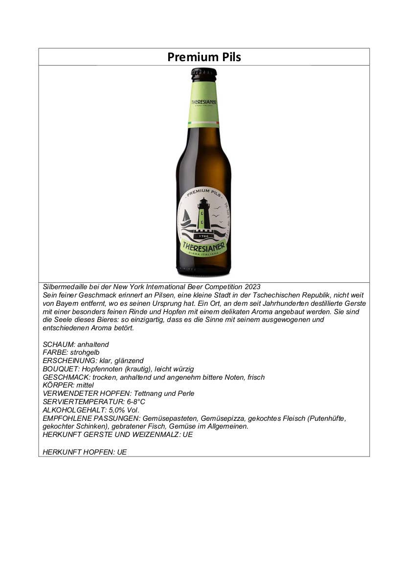 Metina SAS - Wholesale Beer - Premium Pils Theresianer Beer 33 cl.2