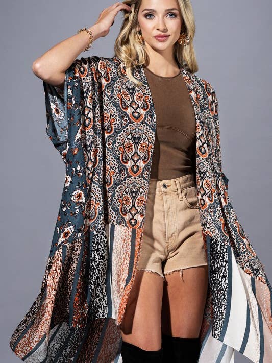Vintage Inspired Paisley Kimono for wholesale by Urbanista
