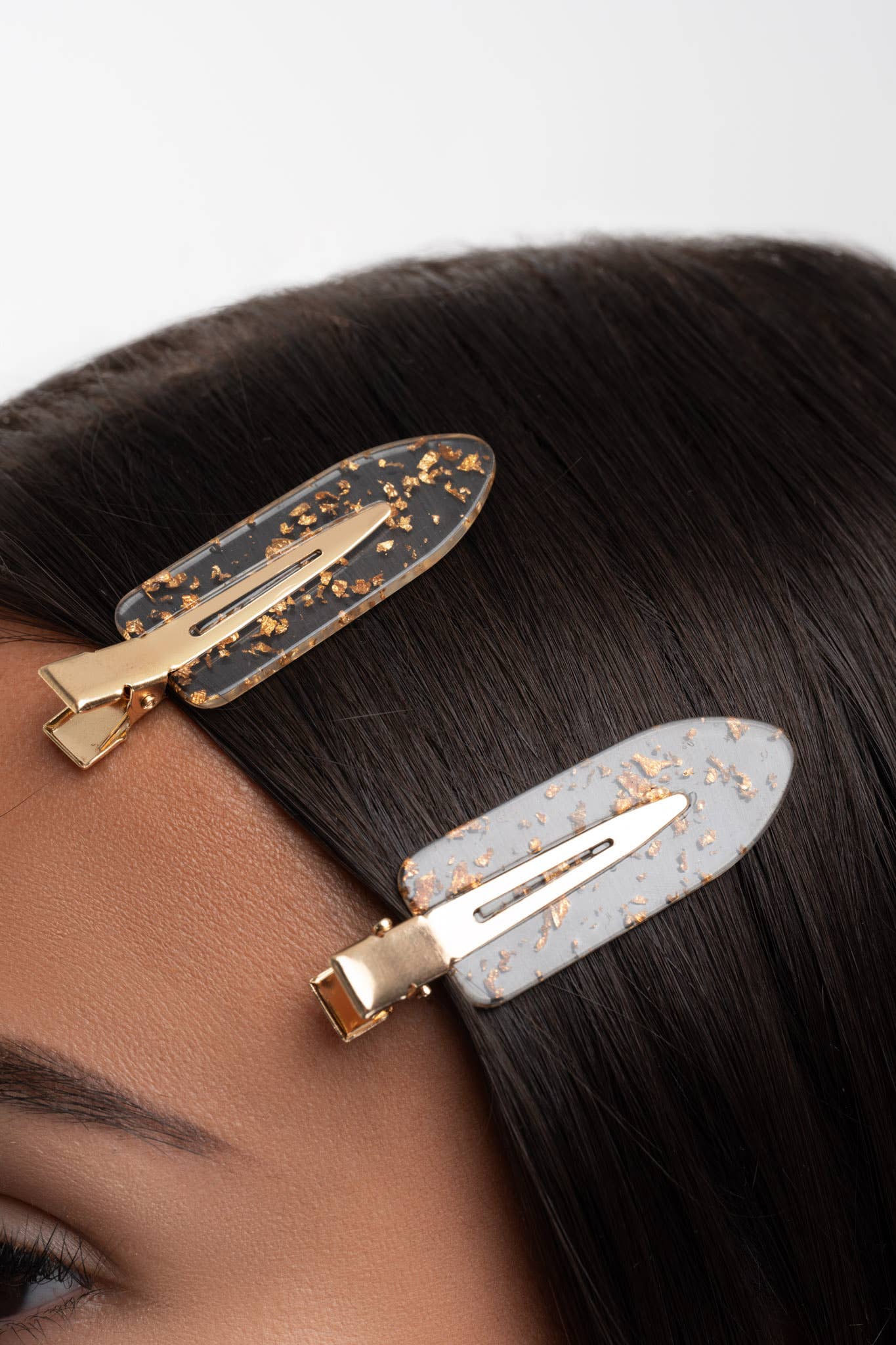 Soinvogue – wholesale Hair clip – Women’s – Brushworks Gold Flake No Crease Clips4