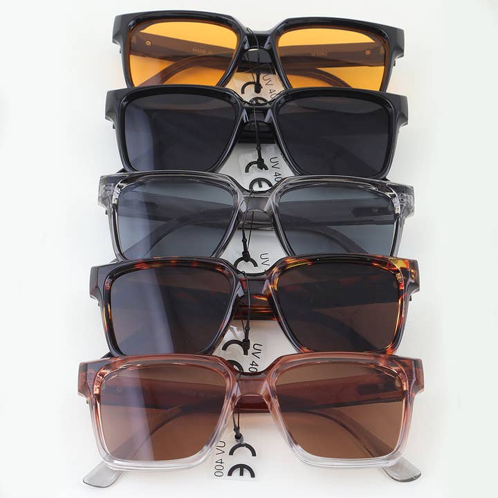 Modern Block Wayfarer Sunglasses for wholesale by 3AM BY H&D ACCESSORIES