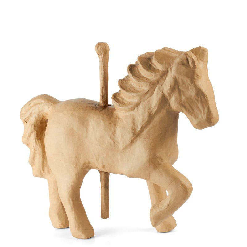 Factory Direct Craft - Wholesale Tafelbladdecoratie - 17" Kant-en-klare Papier-maché Carrouselpaard2
