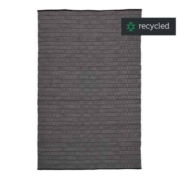 PET carpet. HELSINKI. Black/natural. 140X200cm. for wholesale by liv interior