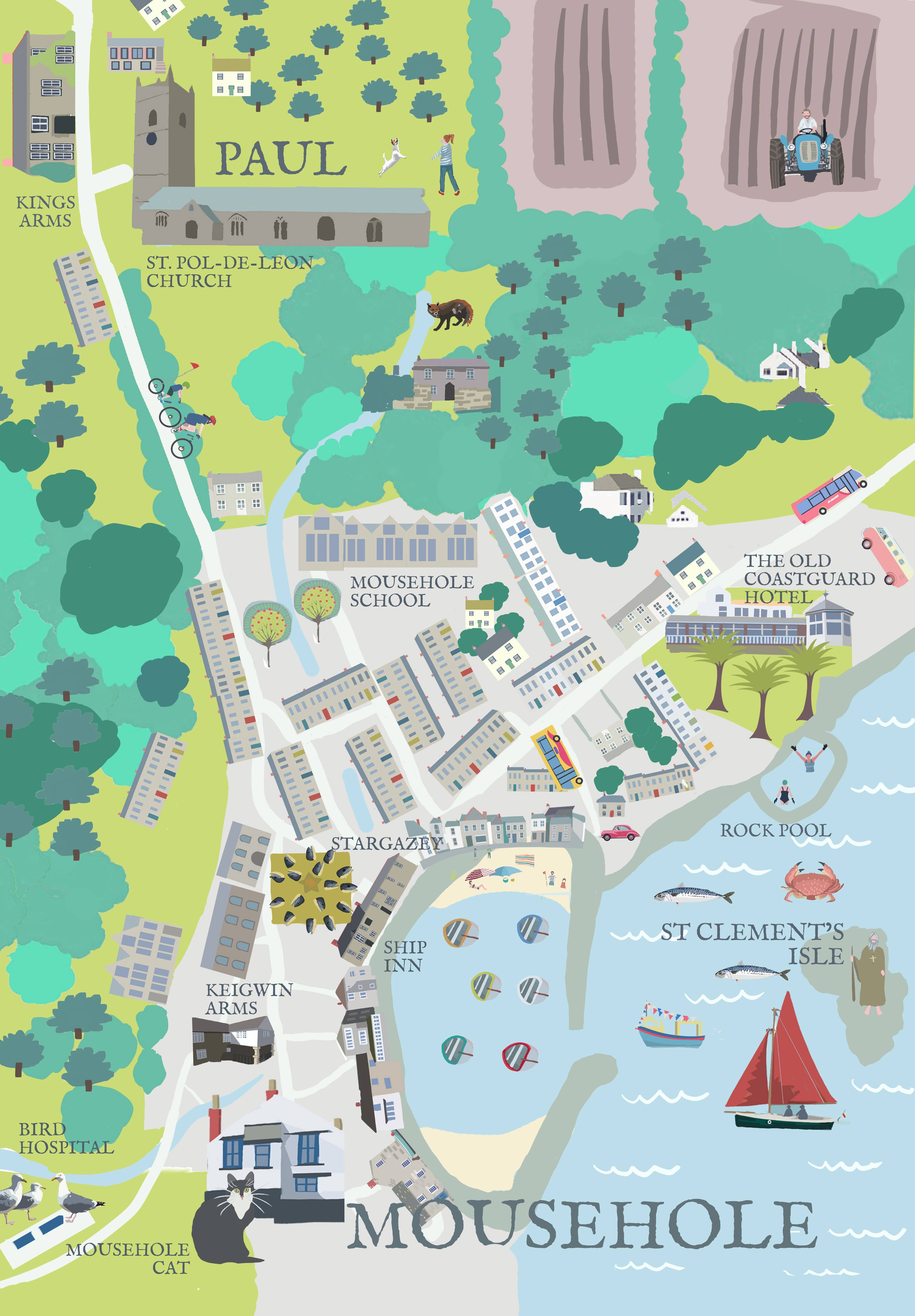 BETTY BOYNS MAPS - Vendita all'ingrosso Calamite - Magnete da Frigo con Mappa Illustrata27