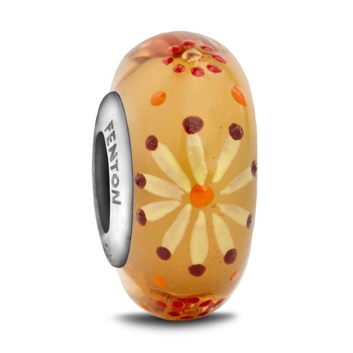 Conta decorada à mão “Morning Majesty” por atacado de Fenton Glass Jewelry