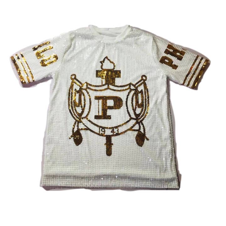 Blue Gold Color Sorority Stage Shirts Dress for wholesale by Black Pearl Clothing