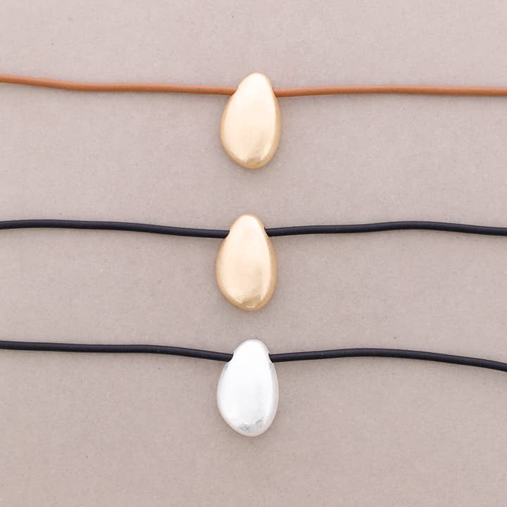 La Cuerda De Sol - Wholesale Snap Jewelry - Metal Drop Pendant Choker