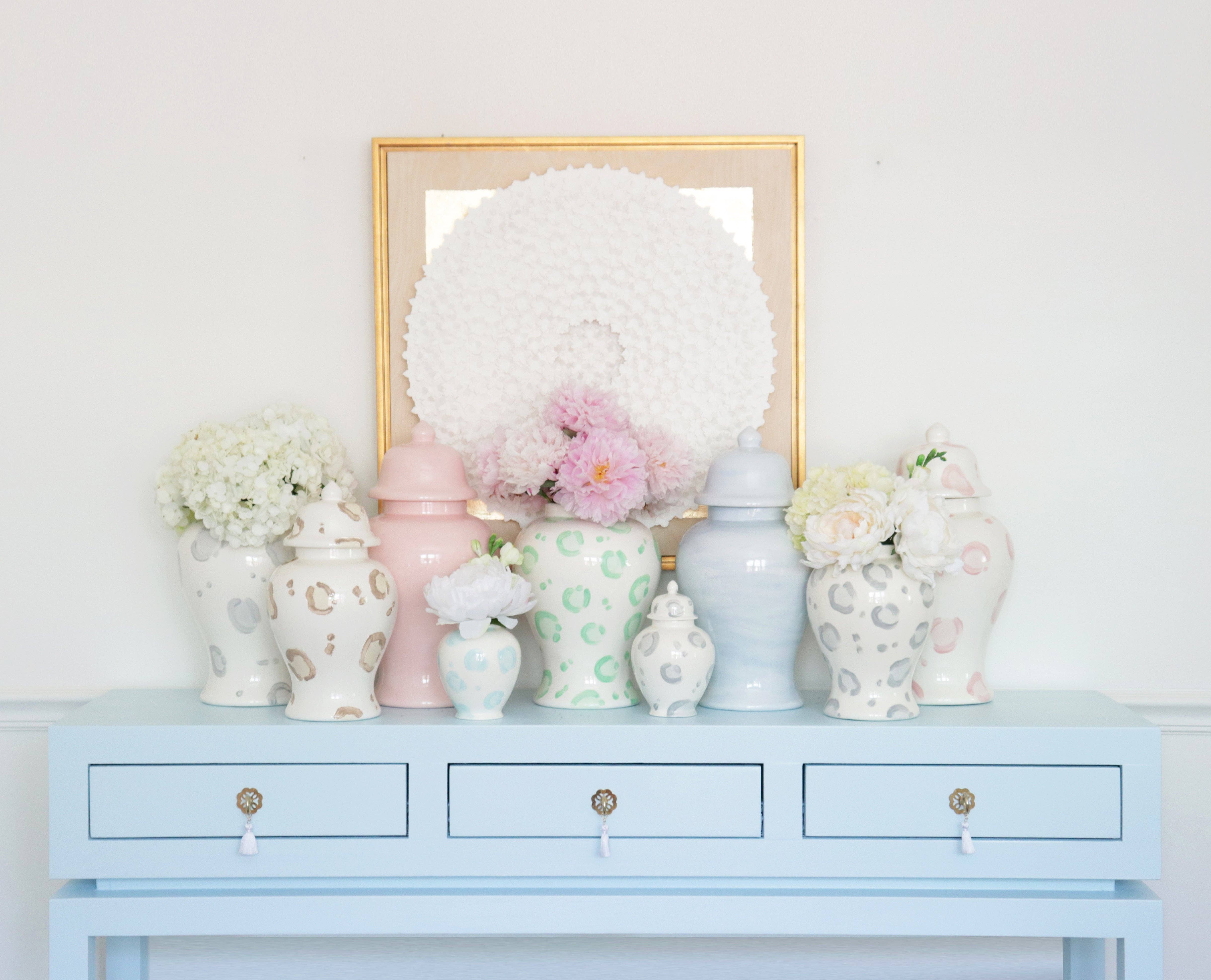 Lo Home | Ruby Clay - Wholesale Decorative Jar - Blue Leopard Print Ginger Jars2