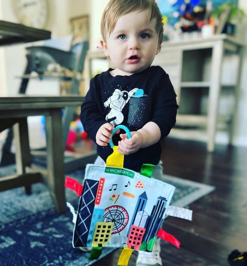 Baby Jack and Company - Wholesale Crinkle Tag Toy - Baby - Chicago IL Windy City Baby Learning Crinkle Tag Squares4