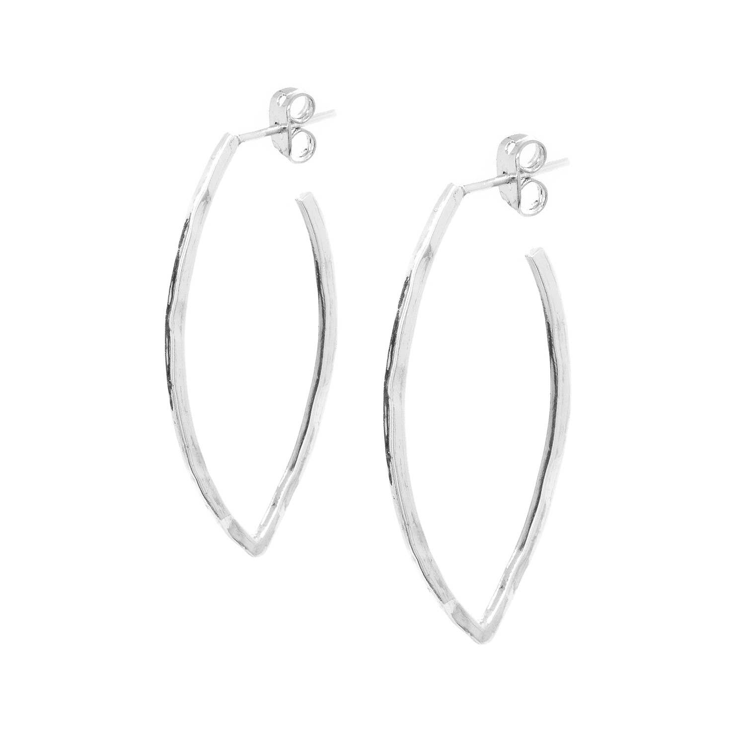 Plata – wholesale Hoop earrings – Favorite Hoops - Hammered Marquis1