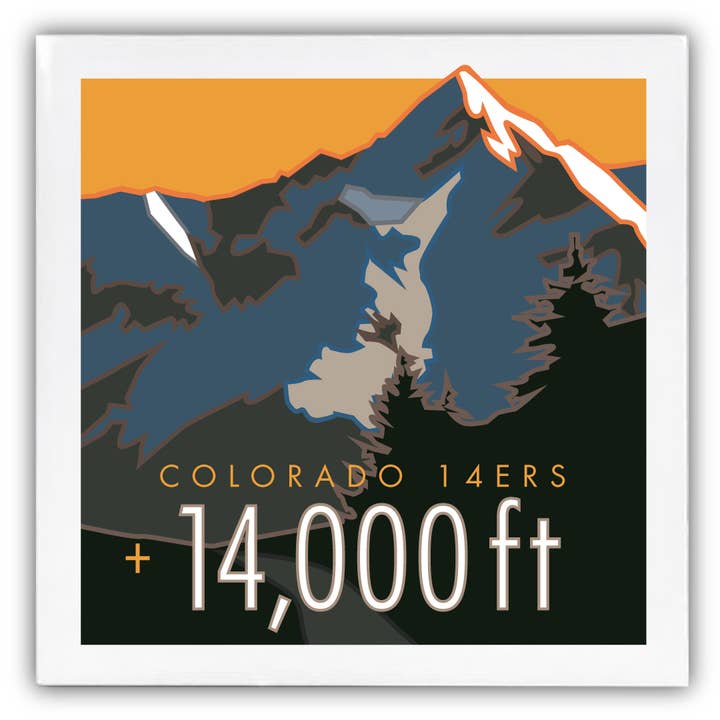 Travel Posters by M&W Design Co. - Vente Sous-verre - 14000FT - Dessous de verre en céramique