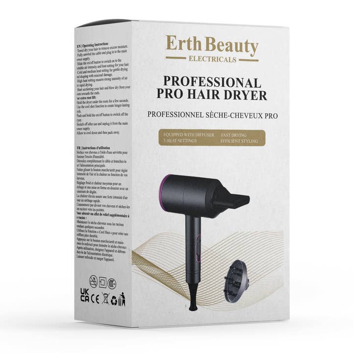 ErthSkin London - Vente Sèche-cheveux - Sèche-cheveux professionnel Pro2