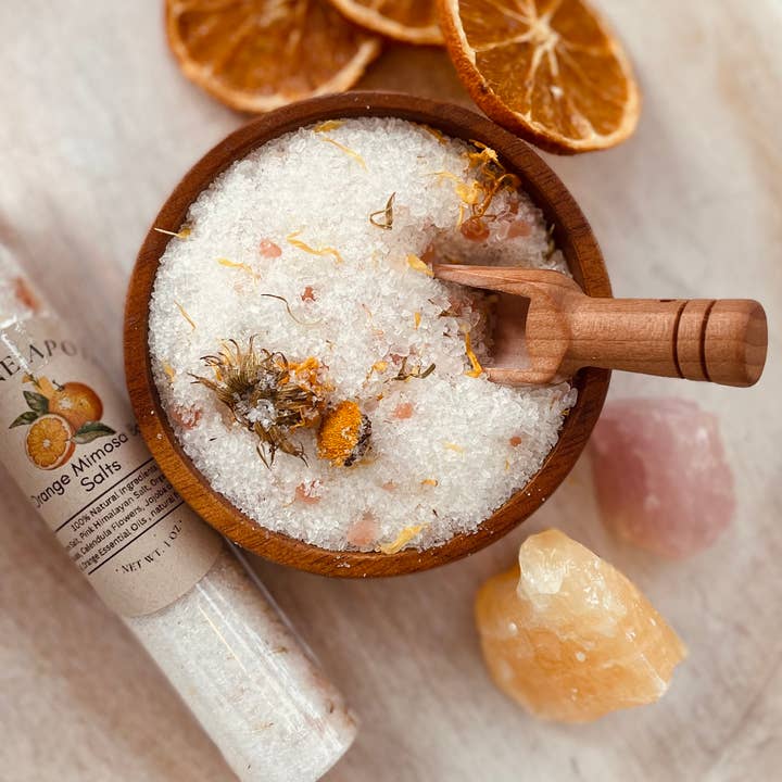 Sage & Stone Apothecary - Wholesale Bath Salts - Orange Mimosa Herbal Bath Salt Tubes
