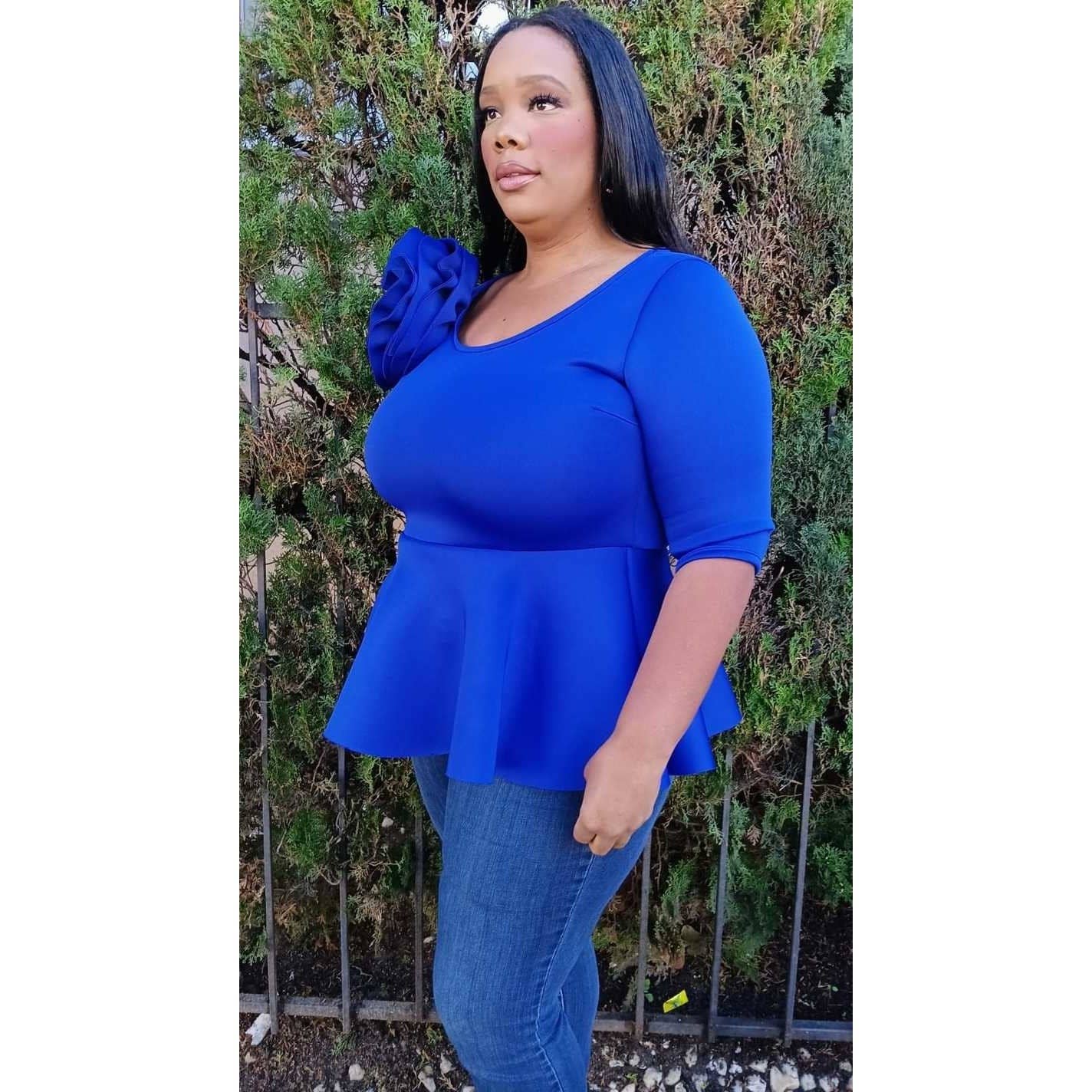 DORCAS - Wholesale Blouse - Women's - REGULAR SIZE SUPER TECHNO FLOWER TOP4