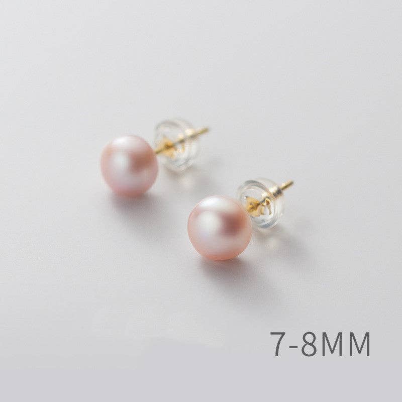 Perimade & Co. LLC - Wholesale Stud/Post Earrings - White Pink Purple Pearl Stud Earrings in 925 Sterling Silver22