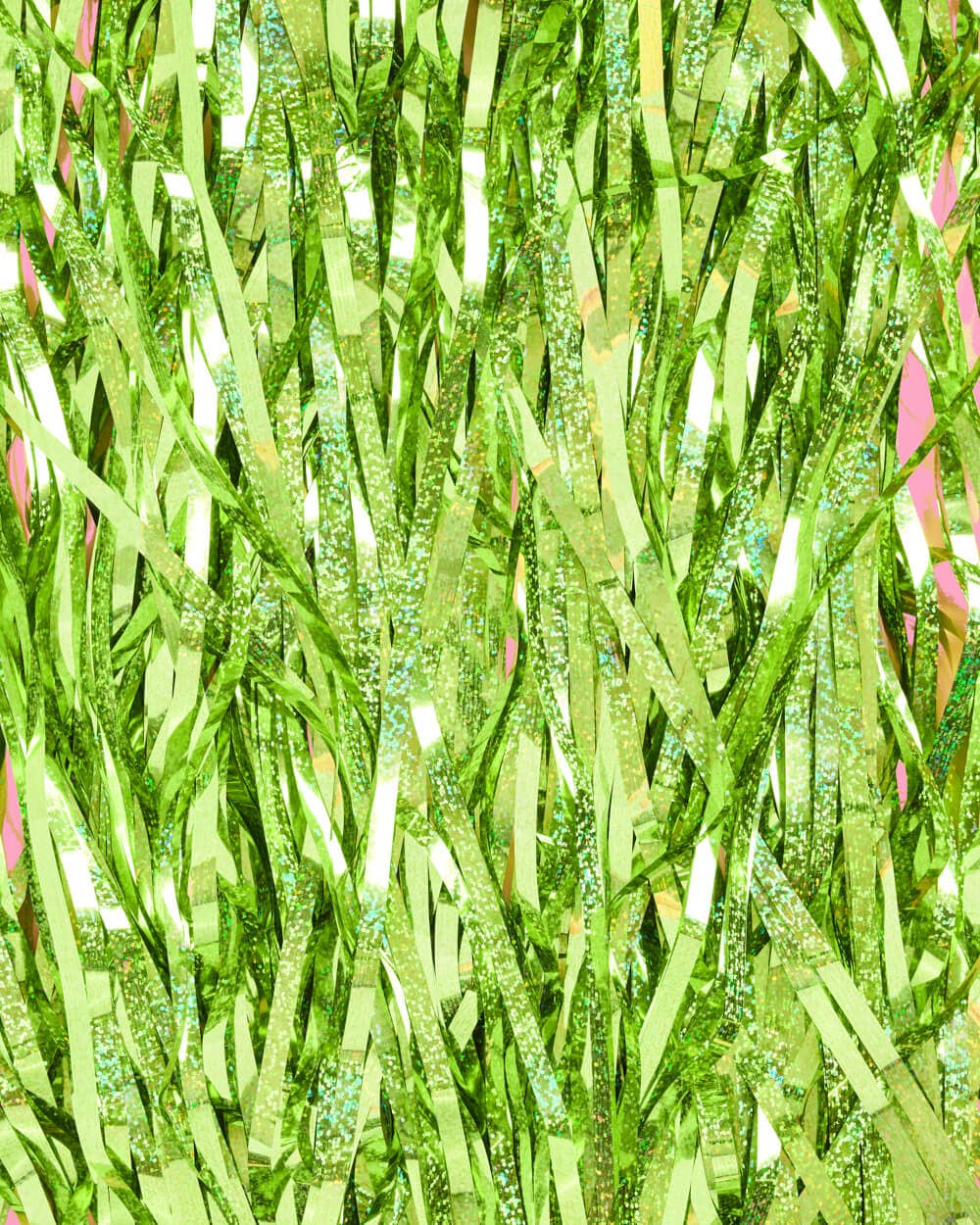 xo, Fetti - Wholesale Decal - Party Decorations - Lime Green Foil Fringe Curtain Set of 2 | Party Backdrop 4