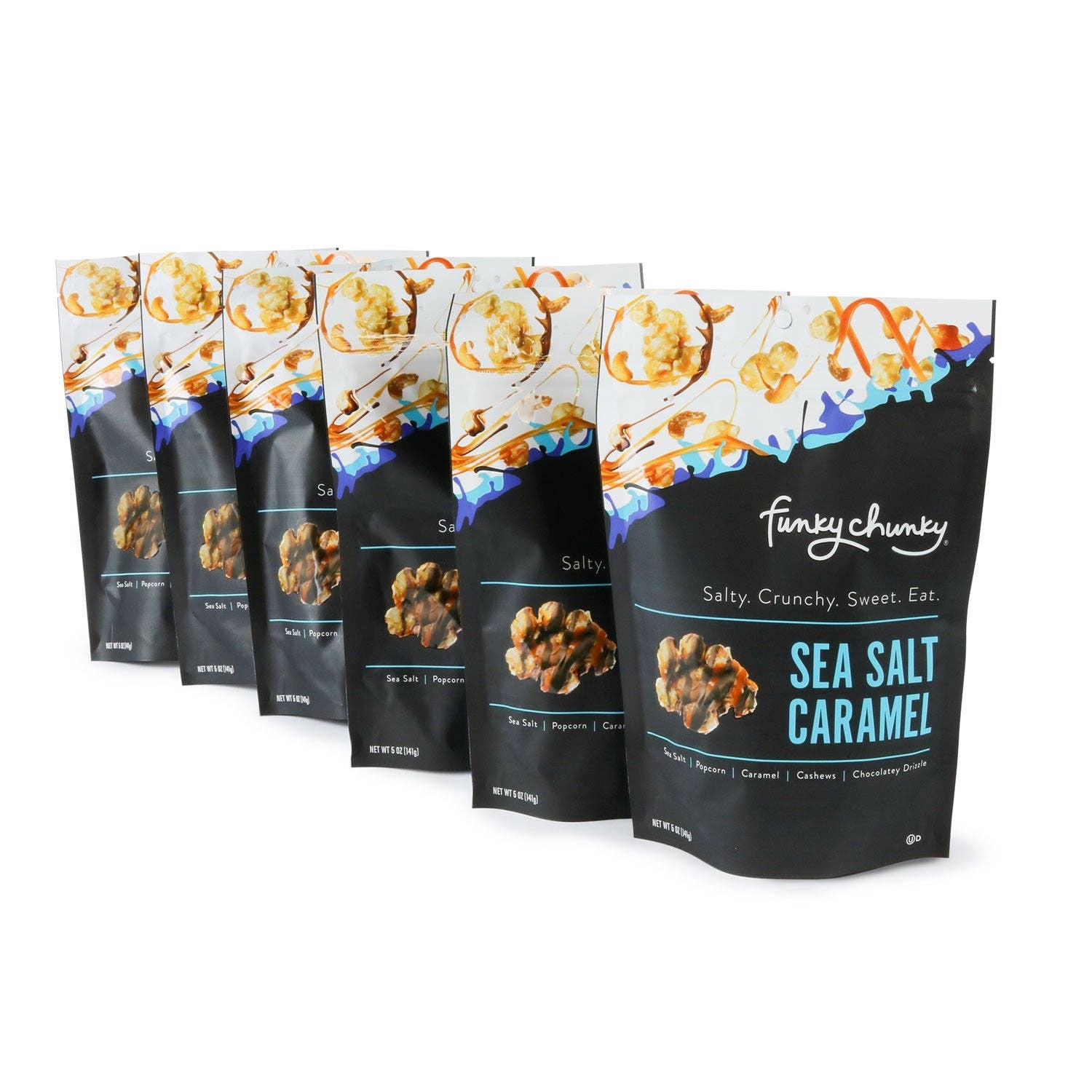 Funky Chunky - Wholesale Popcorn - Sea Salt Caramel | Caramel Corn Chocolate Popcorn | 5oz bags1