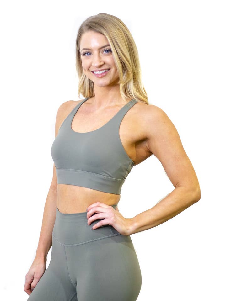 Adapt Soutien-gorge Sport Vert olive pour la vente par Vital Apparel