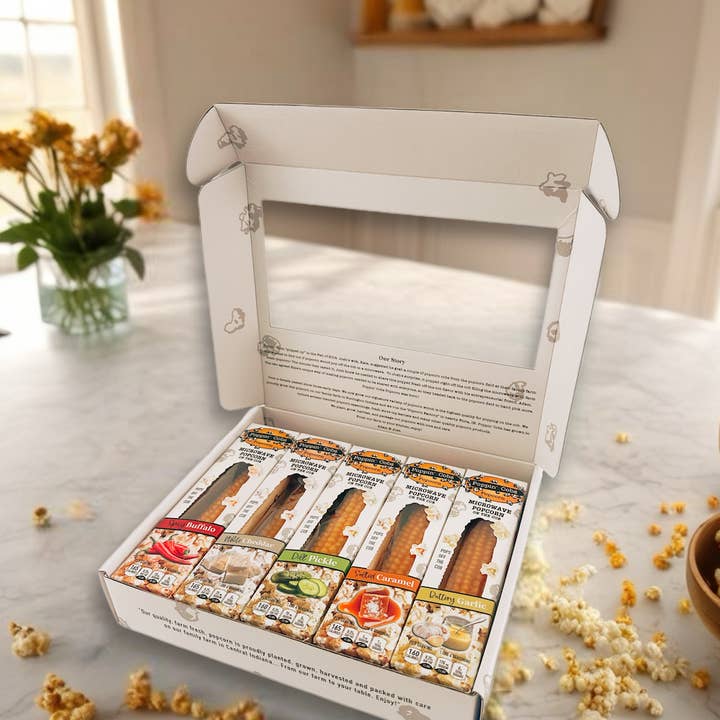 Poppin' Cobs Popcorn - Wholesale Popcorn - Movie Night Variety Pack of Popcorn on the Cob - Gift Set1