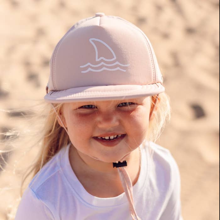 BITTY BRAH - Wholesale Kids Hat - Kids - Blush Shark Fin - Trucker Hat / Sun Hat