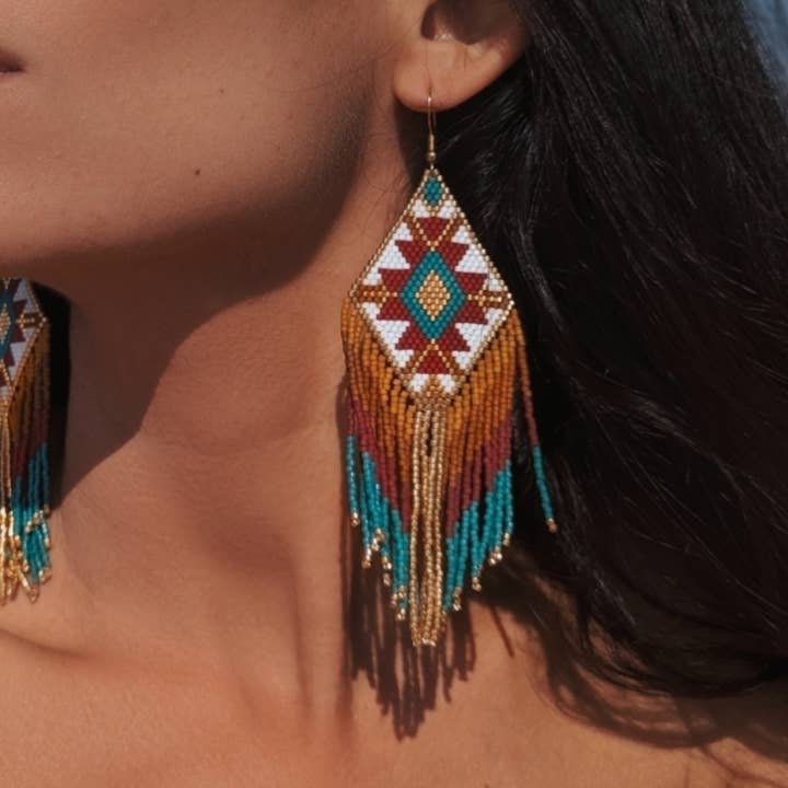 Agua del Río - Wholesale Dangle Earrings - Ethnic Colombian handmade earrings - SELVA2