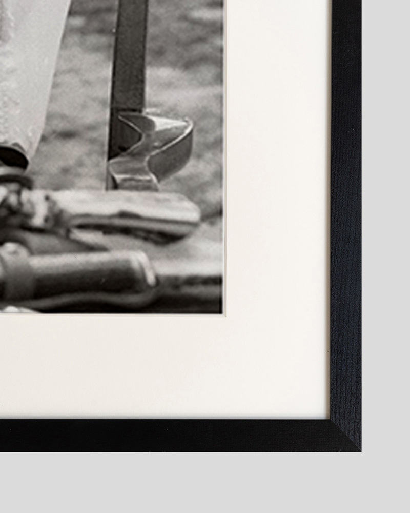 Black Brigitte Bardot on Set. Wall art print with frame. for wholesale on Faire11