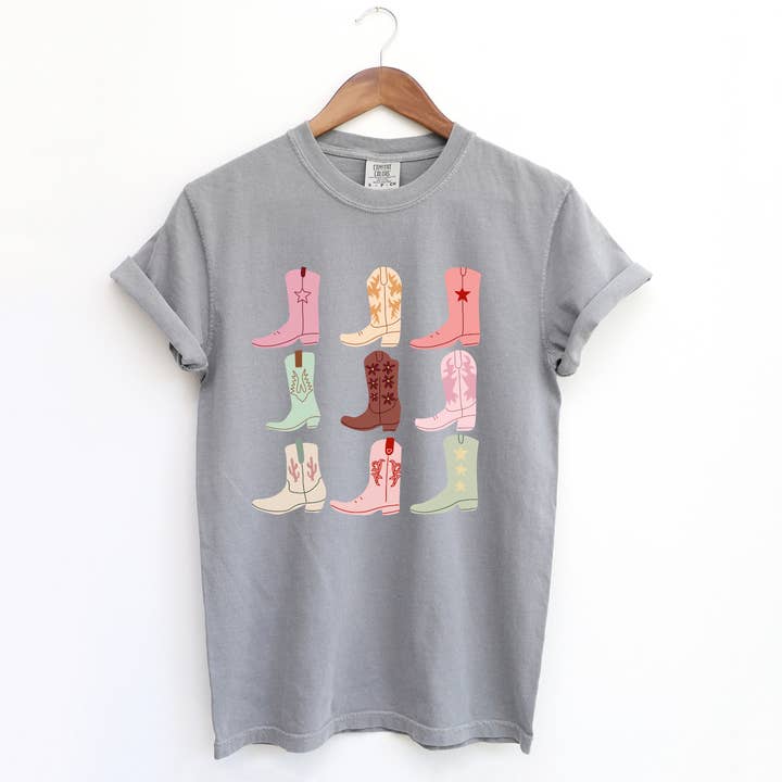 Cowgirl Boot T-shirt for wholesale by Red Stone Rebel Clothing Co.