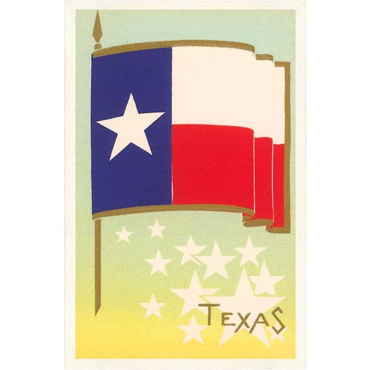 Postcard FZ-41 Flag of Texas for wholesale by Found Image Press