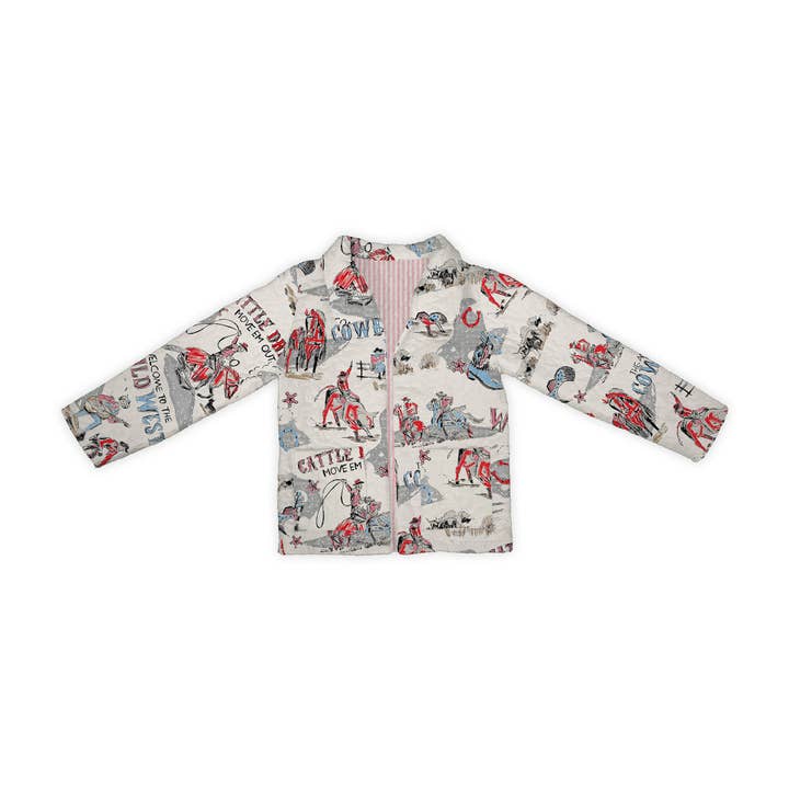 Cattle Drive Sand Kviltad Jacka för wholesale av Ida Mae Home