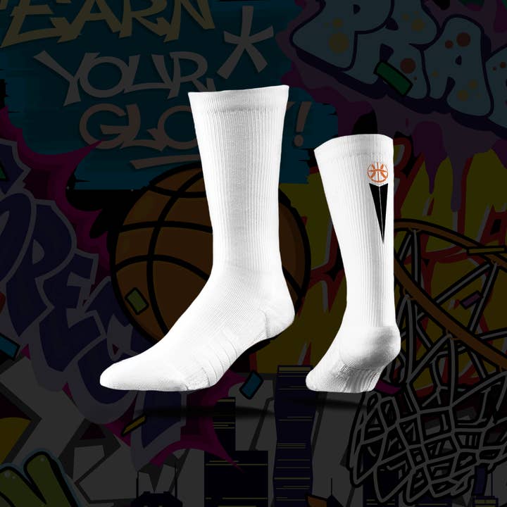 Hoop 'Til It Hurts! - Wholesale Socks - Unisex - Hoop 'Til It Hurts! Classic Basketball Crew Socks - Adult1