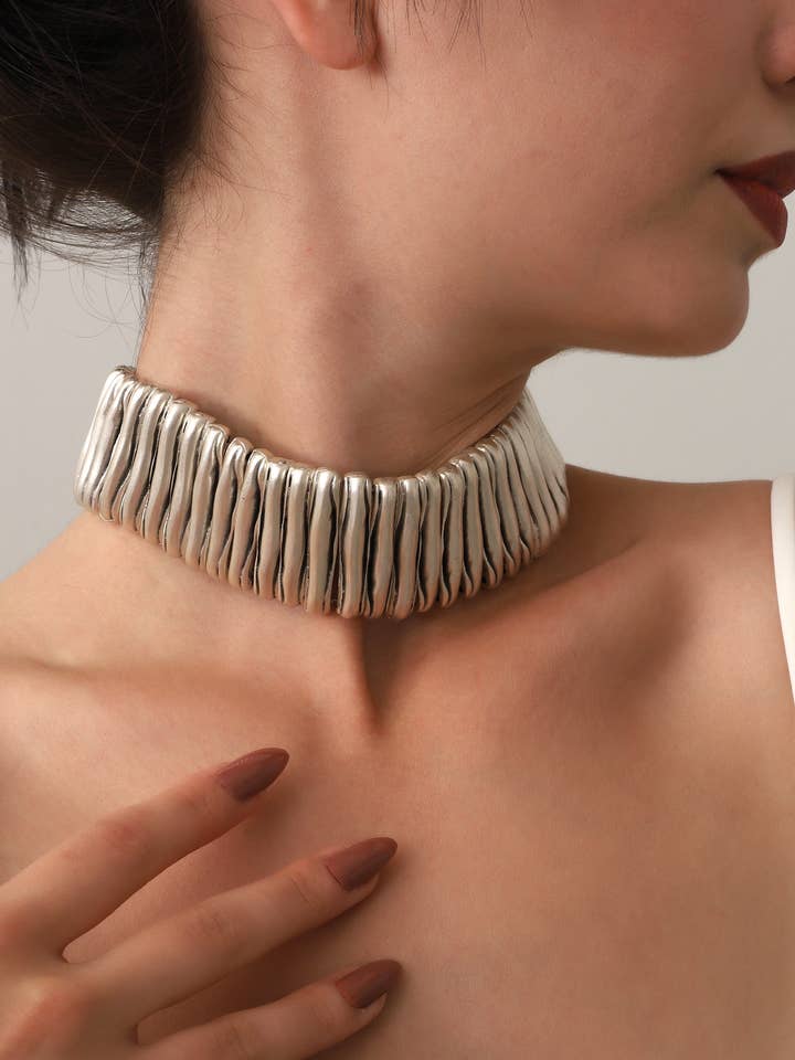 Collar Boho Chapado en Plata para venta al por mayor de BUBU BY TEKIN SHOP